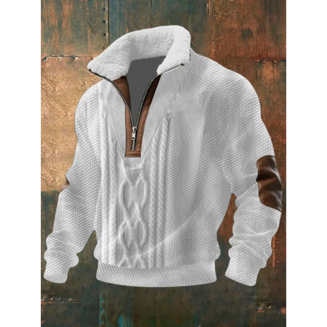 Ettiene | Fleece coltrui met rits en hoge kraag