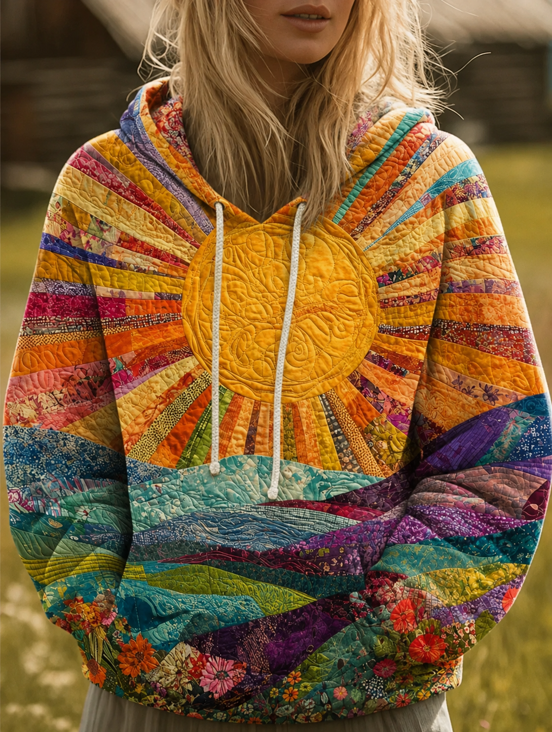 DELACROIX | Sweat met capuchon Zonnige bloemen Sandrine