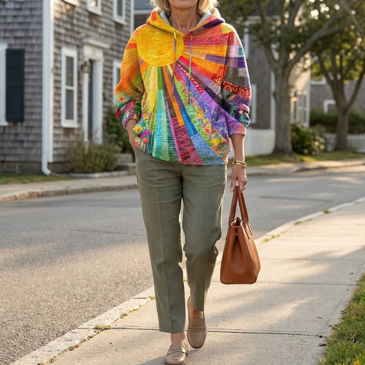 DELACROIX | Gewatteerde patchwork-hoodie Pauline