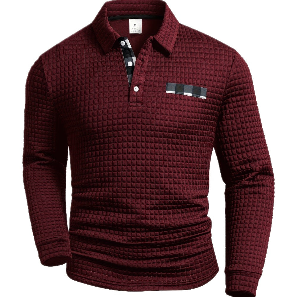 Jelle | Gestructureerde Longsleeve Polo